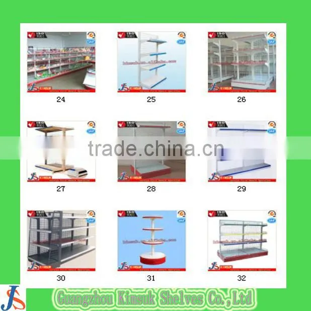 OEM ODM single side net back supermarket display shelf and rack