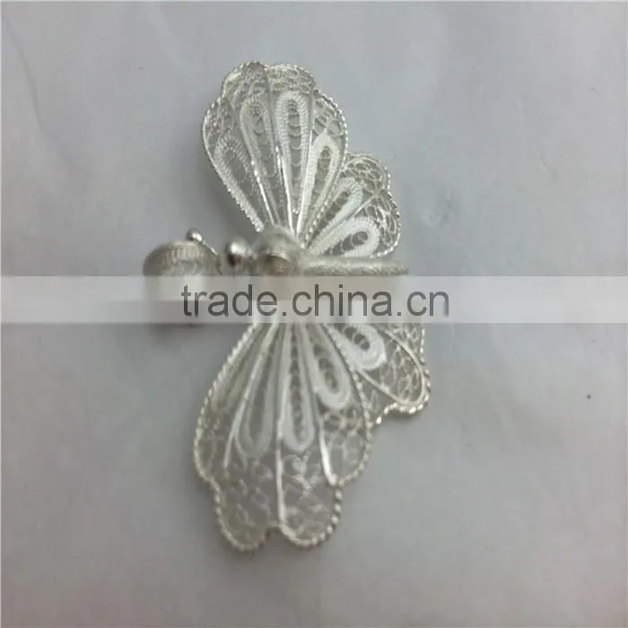 pure silver butterfly decorations silver plating butterfly artwork electroplating factory