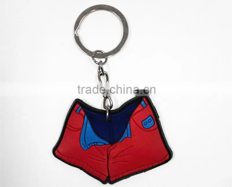 Cute Bikini Shaped 2d OEM Rubber Soft PVC Promotional Keychain/ keyring