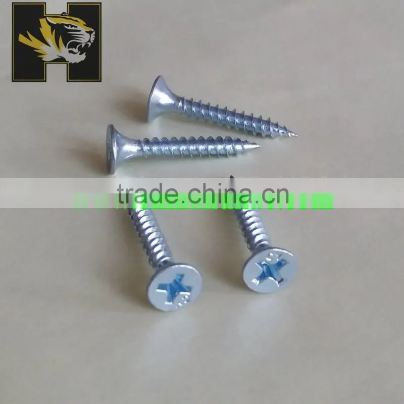 customized countersunk head zinc plating self tapping screw