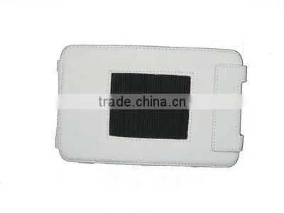 PU Leather Case with bracket For Samsung Tab P1000 stand function, white, Customers Logo, OEM