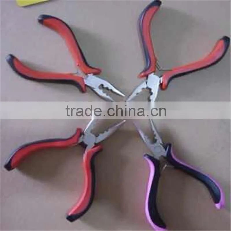 Fashion 12 Pcs Hair Extension Hook Pulling Tool Needle Threader Micro Rings Beads Loop Wooden Handle With Iron Wire Hotting