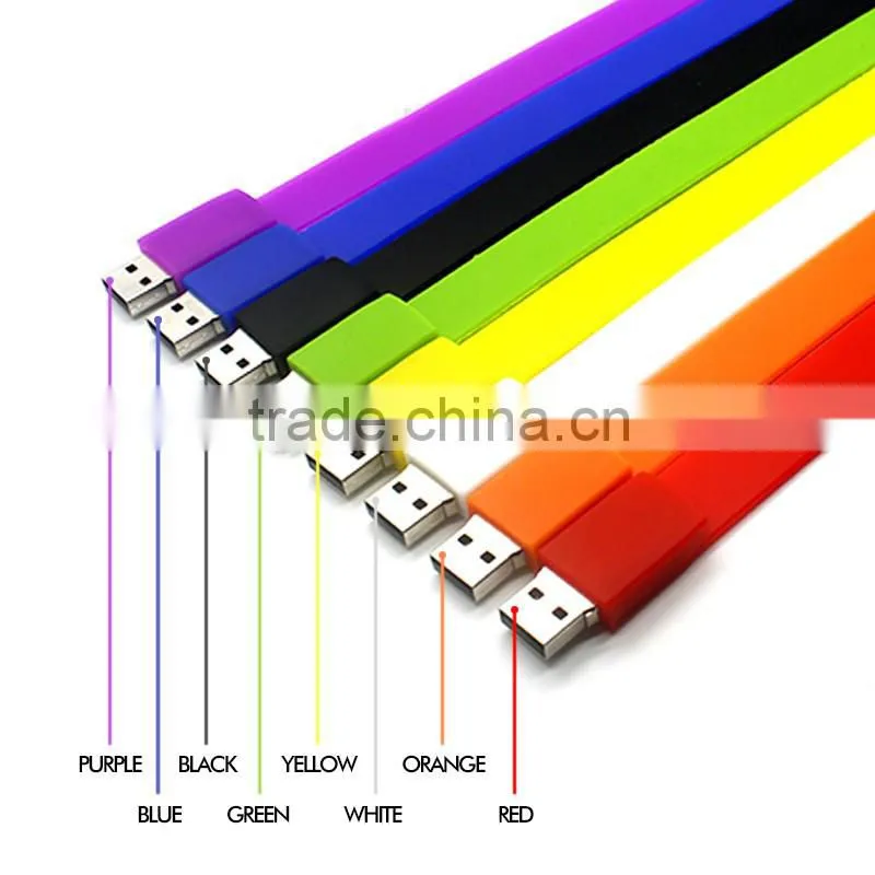 Wholesale Cheap Price Bulk Silicone USB Flash Drive Bracelet Free Sample