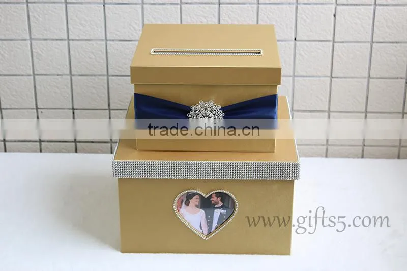 Worderful gold wedding gift boxes in handmade