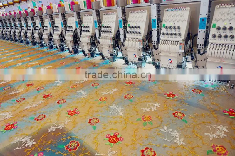 High speed sequin beads mixed embroidery machine with triple servo motor