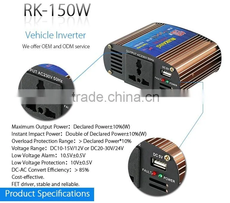 Digital Display OEM 1000w power inverter with battery charger
