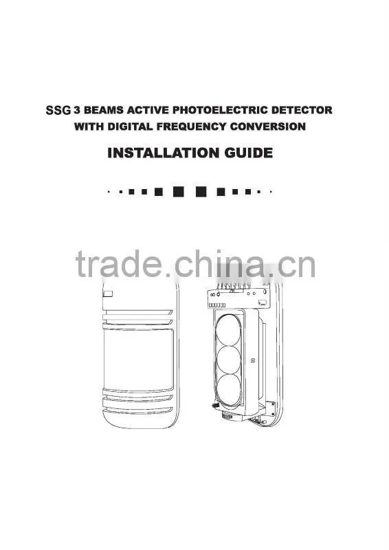 High Quality wireless outdoor IR beam detector Synchronized Pulsed Beams
