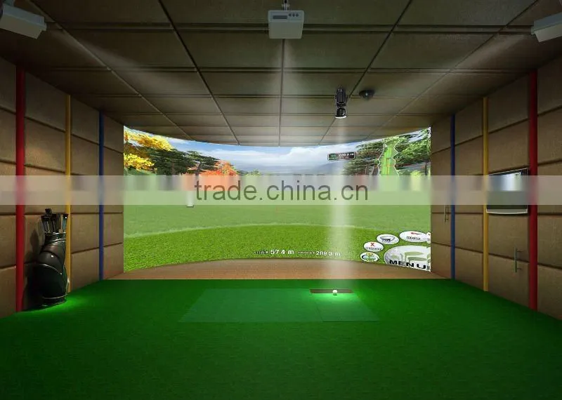 arc-screen indoor golf simulator