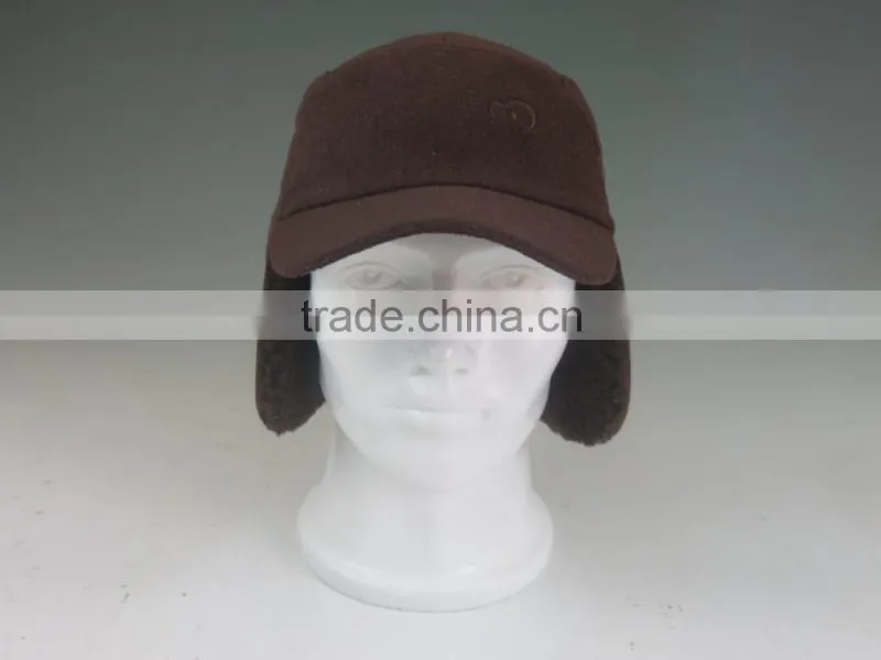 Winter Baseball Cap with Fleece and Ear Muff