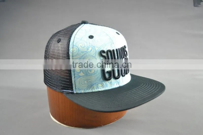 Cheap custom embroidery flat brim snapback cap