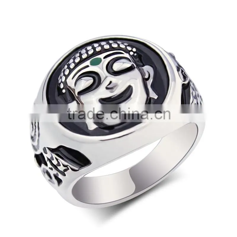 Jingli Jewelry China factory best seller stainless steel crystal women skull rings (HS-109)