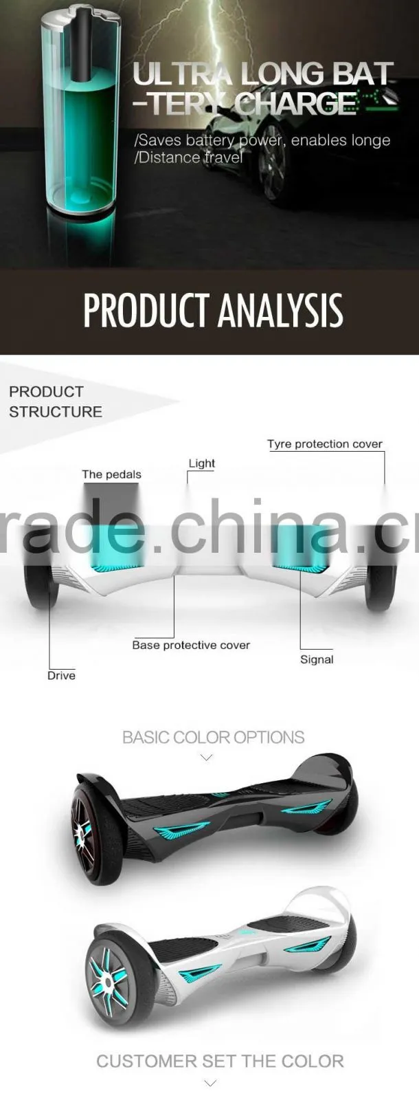 Self balancing hover board 2 wheels