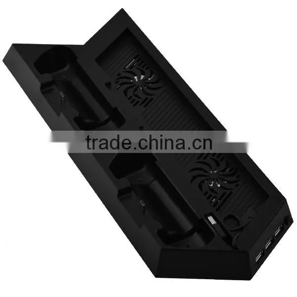 Dual Controller Charging Dock Base Console Stand Holder Cooling Fan For PS4
