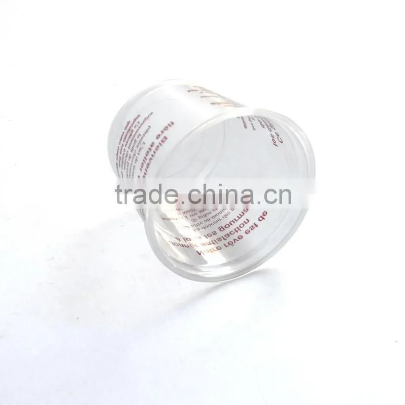 Jelly Plastic Cup with Brown Printing