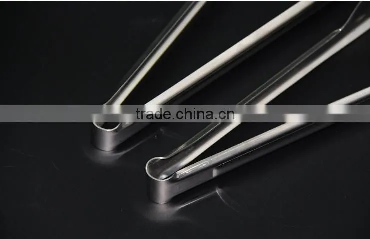 Steak Grip Kitchen Food Vegetable Spring Clip Clamp Stainless Steel BBQ Tongs