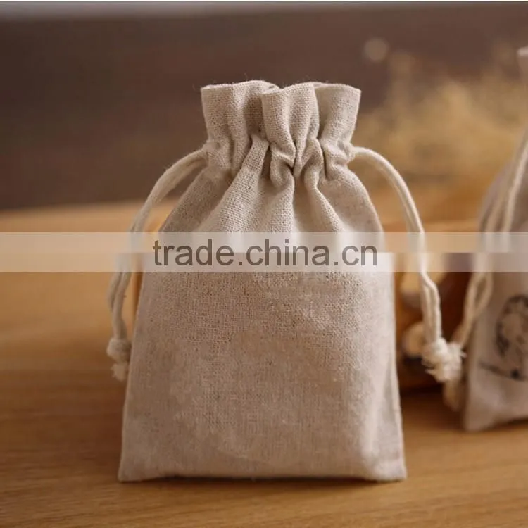 Drawstring cotton and linen bags