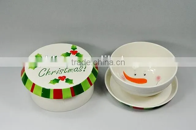 Christmas Decor Plates With Lovely Printing