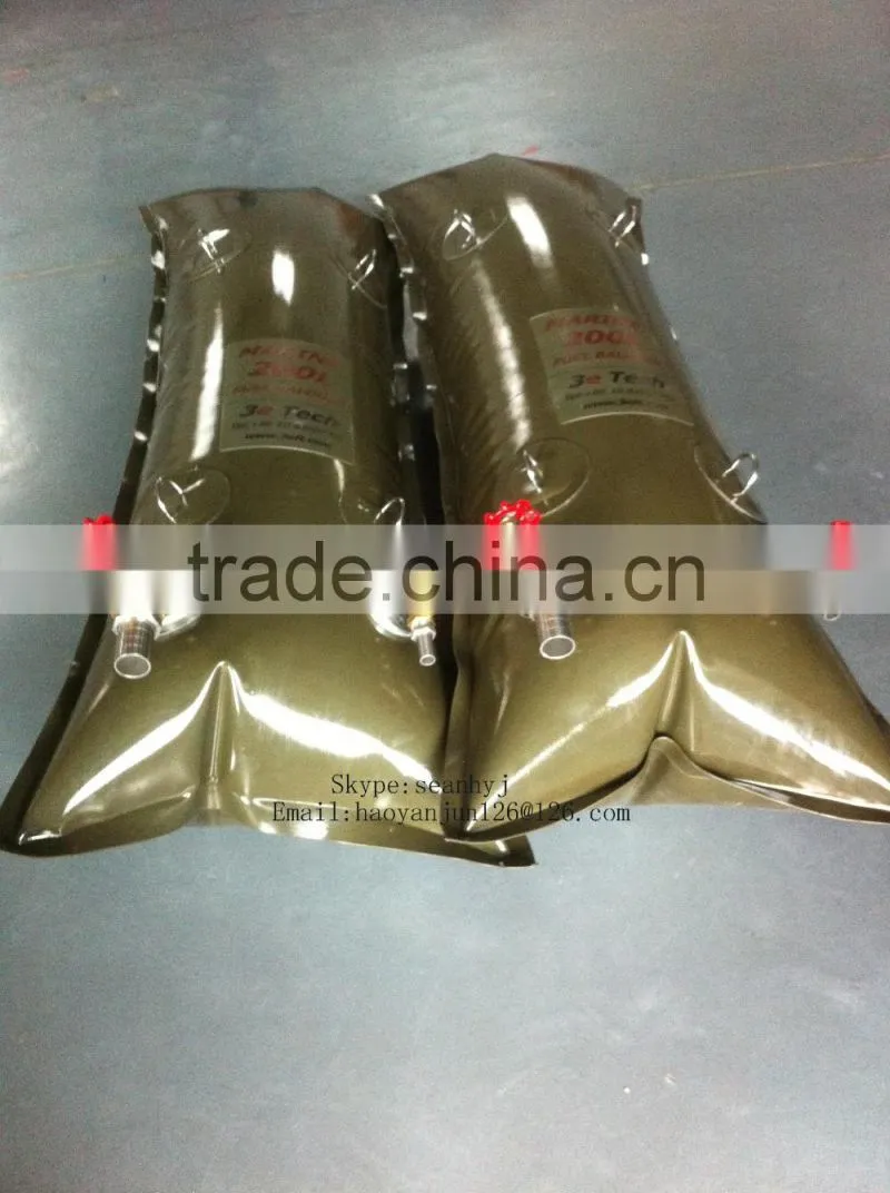 Folding oil bag for truck base or platform