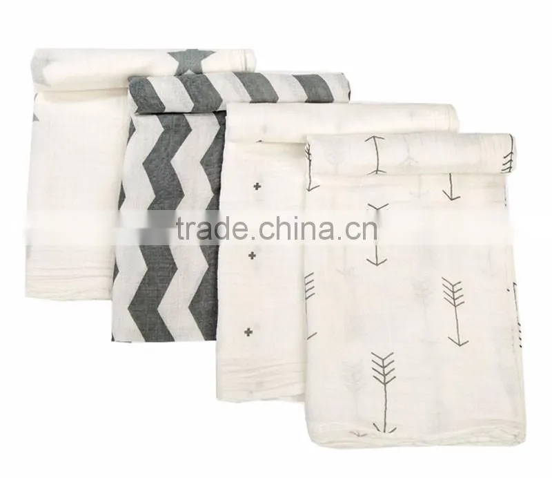 100% muslin cotton unisex 3 pack baby swaddle wrap blanket