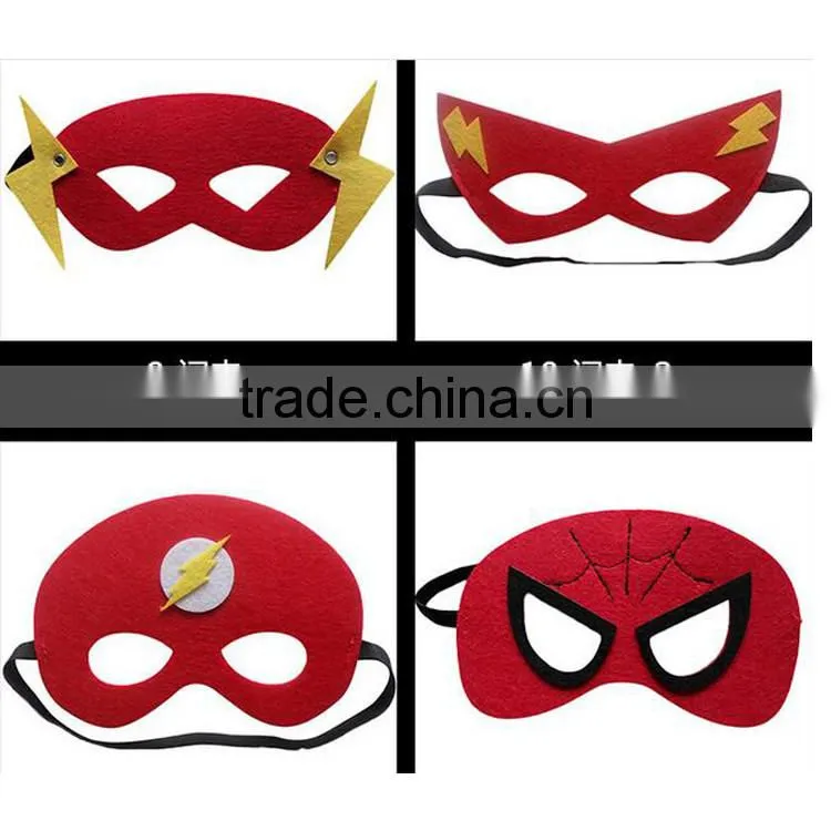 Wholesale Halloween cosplay costume Soft Felt Superhero mask for kids