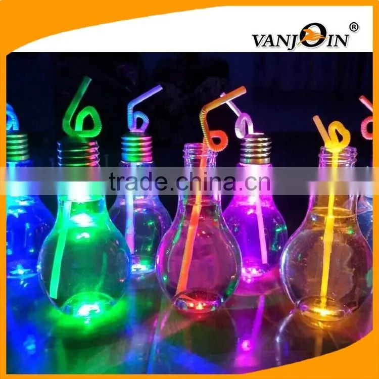 500ML Fashion gift Big Mouth Light bulb bottle Plastic Drink Cup