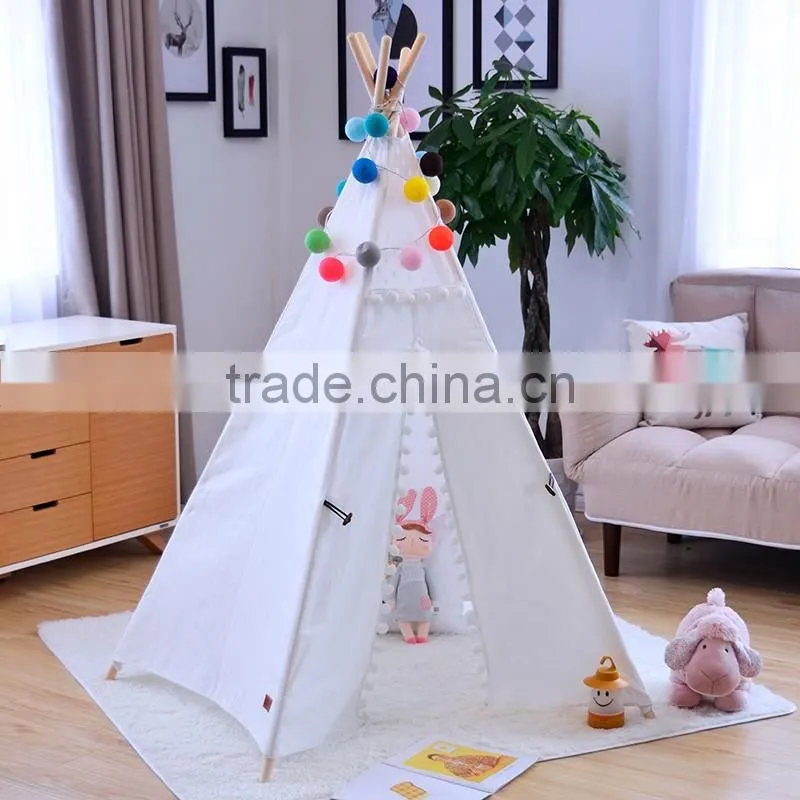 Canvas Material and Soft Toy Style indoor children play kids tipi tent