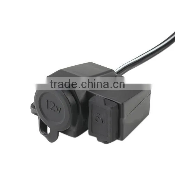 Motorcycle Cigarette Lighter USB Socket Charger