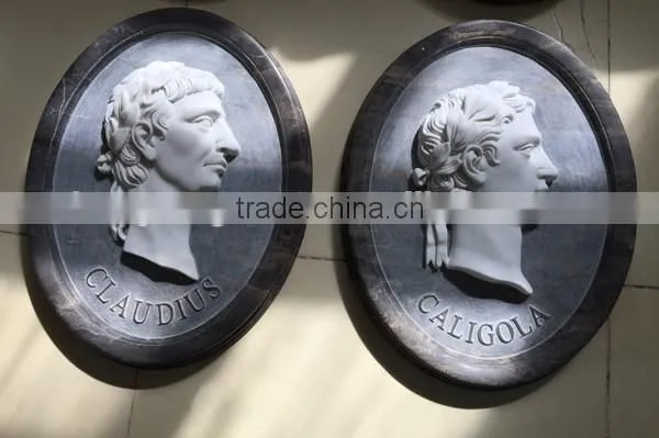 Modern Marble Human Head Relief Carving Sculpture