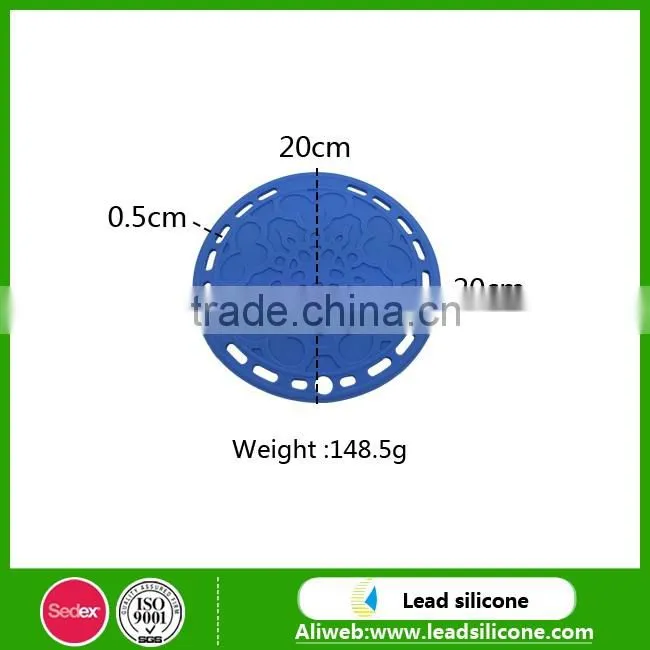 Colorful Round Shape Silicone Table Mat, Heat Resistant Silicone Placemat