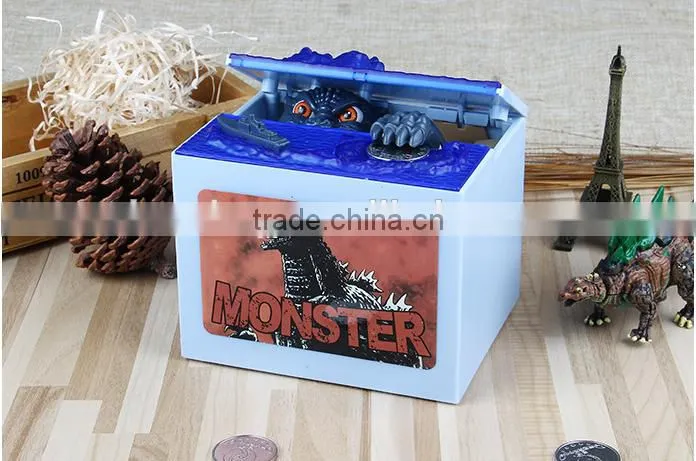 New Arrival Dinosaur Shape Saving Pot With Seven Music To Optional, Stealing Godzilla Saving Money Box For Decoration