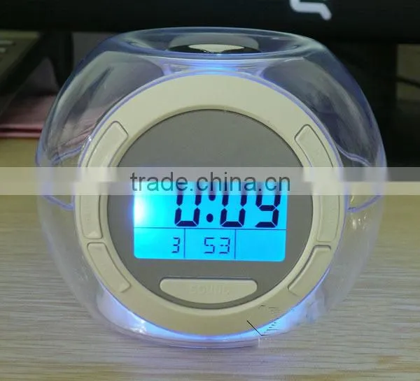 LCD clock with backlight / Temperature detection clock/music alarm clock