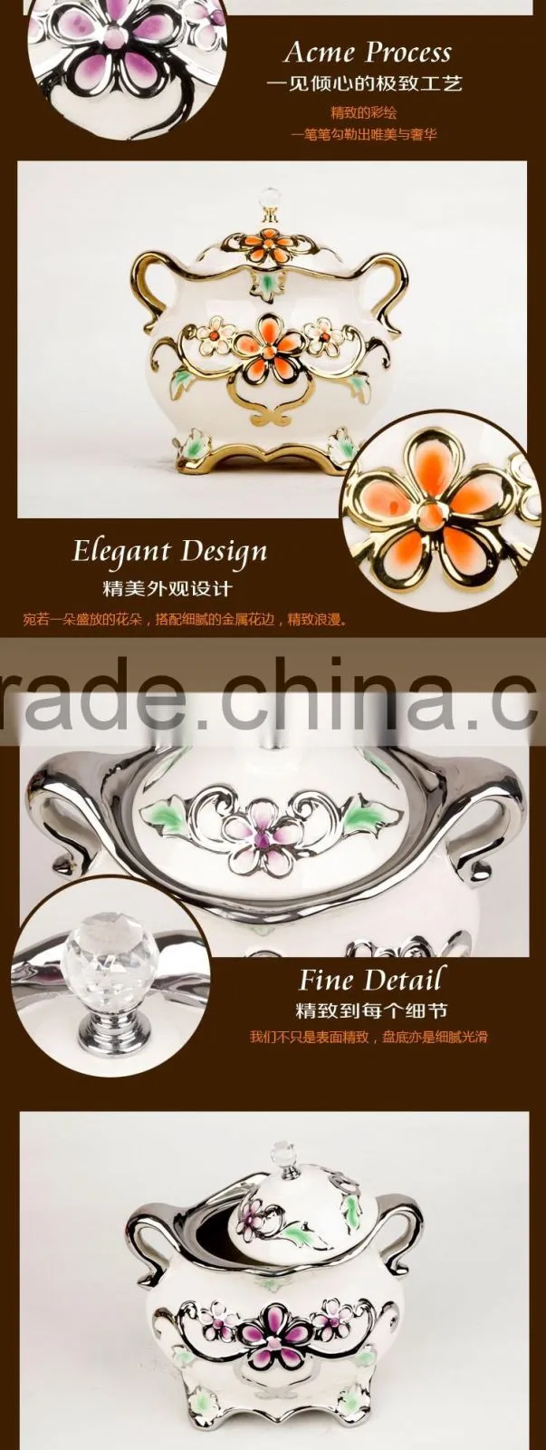Hot Sale Smoking clear ashtray, ceramic ashtray with lid in stock
