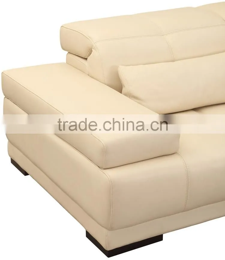 Foshan factory geniune italian leather leisure living room sofa