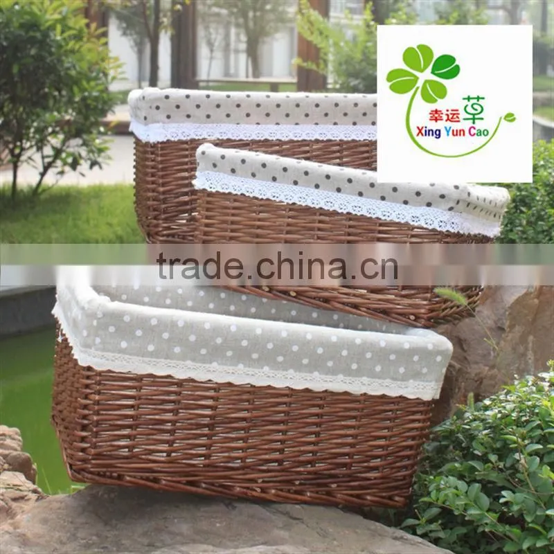 table basket for home storage square wicker gift basket high quality