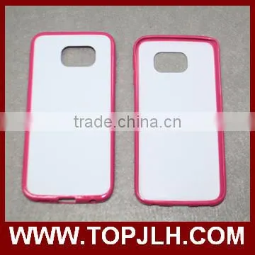 White PC case with TPU Edge uv printing phone case for iphone 6