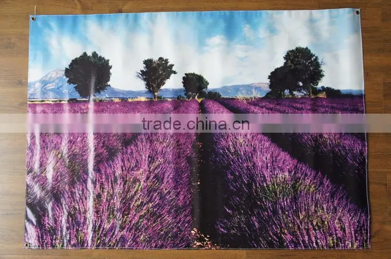 Lavender Field Design PVC Curtain for Home Decoration