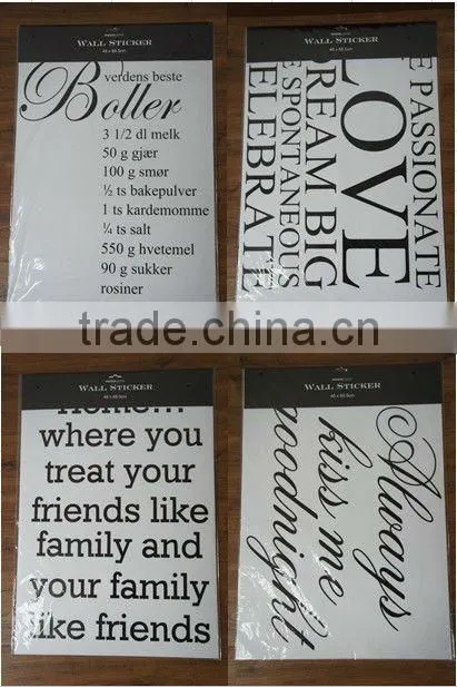 Wall Lettering Stickers Quotes and Sayings Home Art Decal