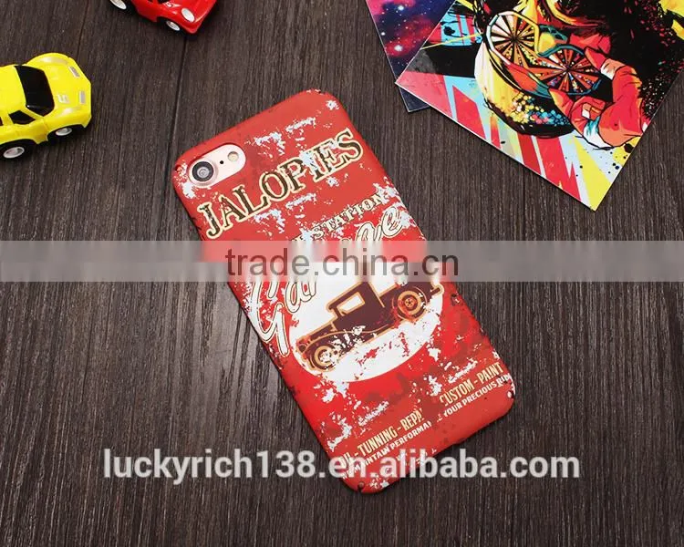 2017 new customized Traveling brushed luminous PC phone case for iPhone 6G/6P/7G/7P