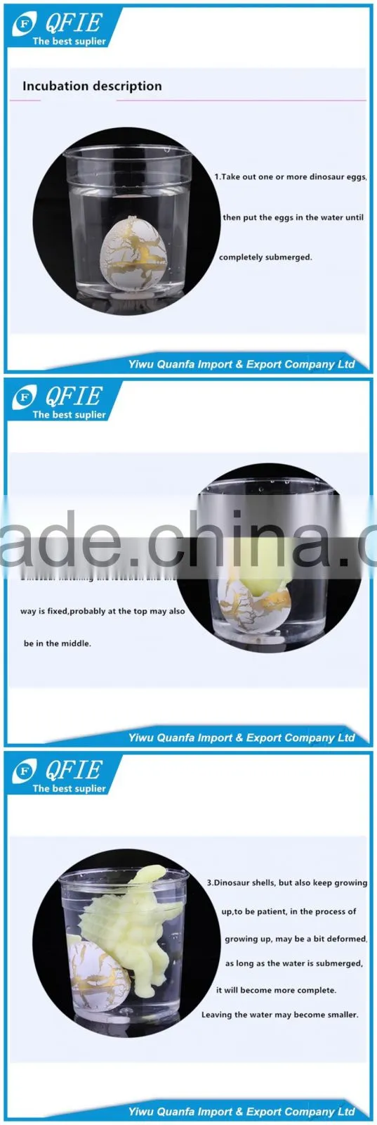 Hot selling TPR surprise water growing egg toys for kids