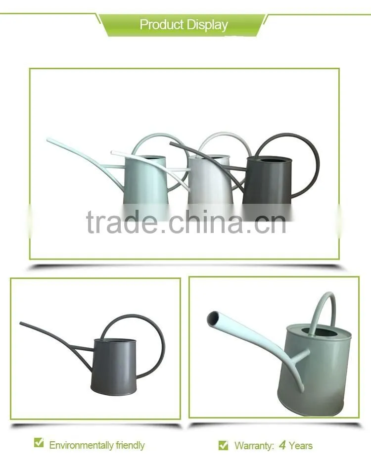 Colored metal garden watering cans in bulk