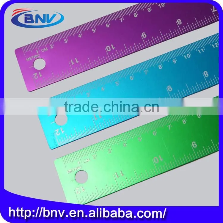 Wholesale 15cm 30cm custom office aluminium metal ruler