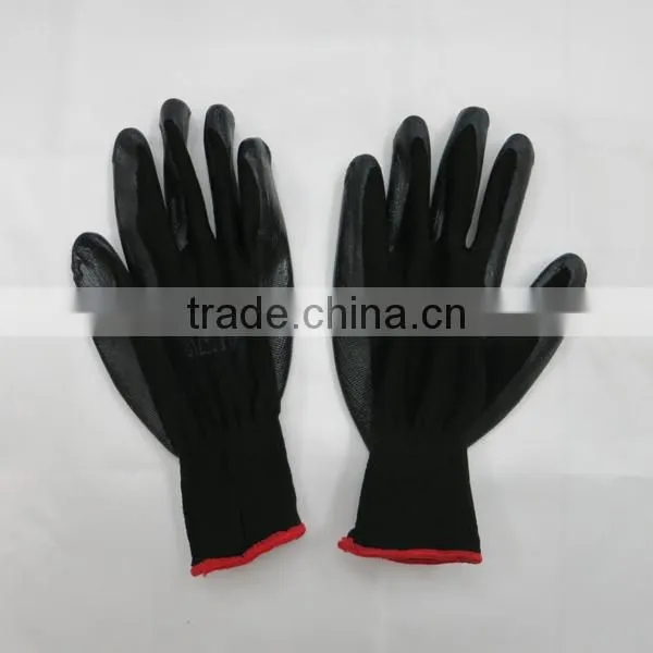 Black Nitrile Gloves Nitrile Coated Construction Gloves