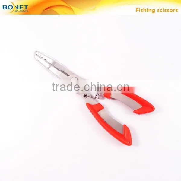 SFI0003B FDA qualified multi purpose Stainless steel folding fly fishing pliers scissor