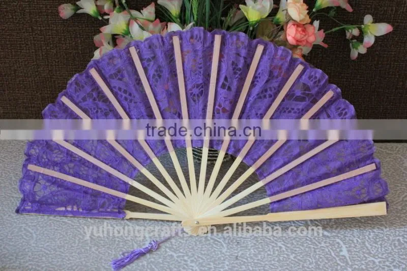 Colorful wedding lace fan
