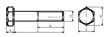 HIGH QUALITY AND LOW PRICE DIN933 TITANIUM HEXAGON HEAD BOLTS