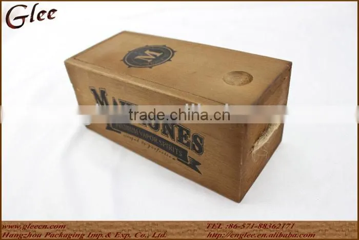 Antique Wooden Watch Box With Logo