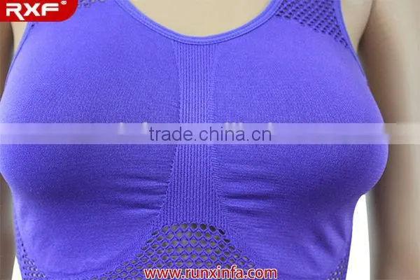 2015 Yoga Breathable seamless sport bra / Runxinfa sports bra factory