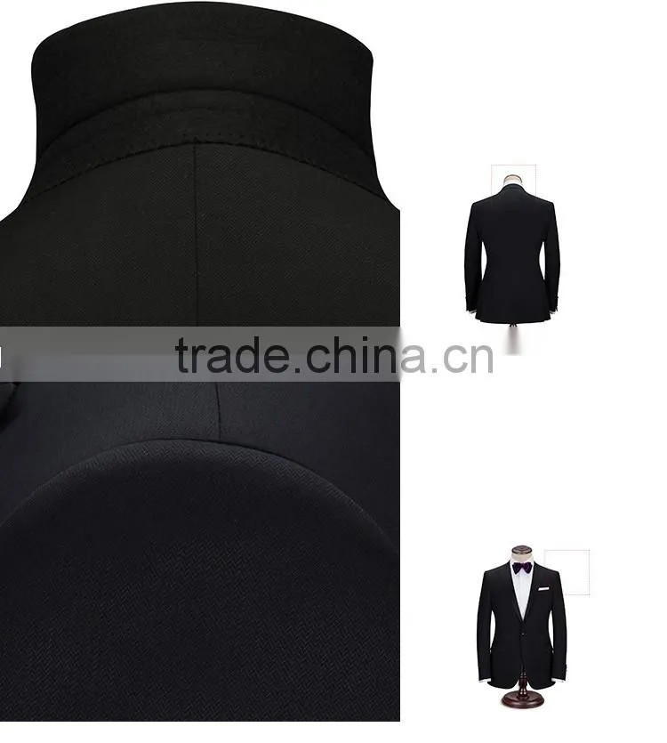 2015 classic style bulk wholesale men's wedding suits black suit & uniform for business & party