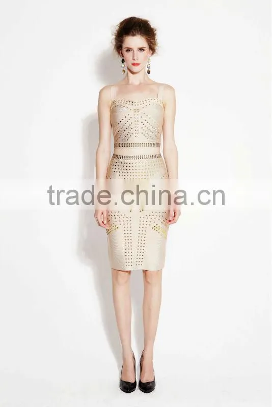 2 Pieces women bandage bodycon ladies short tight dress