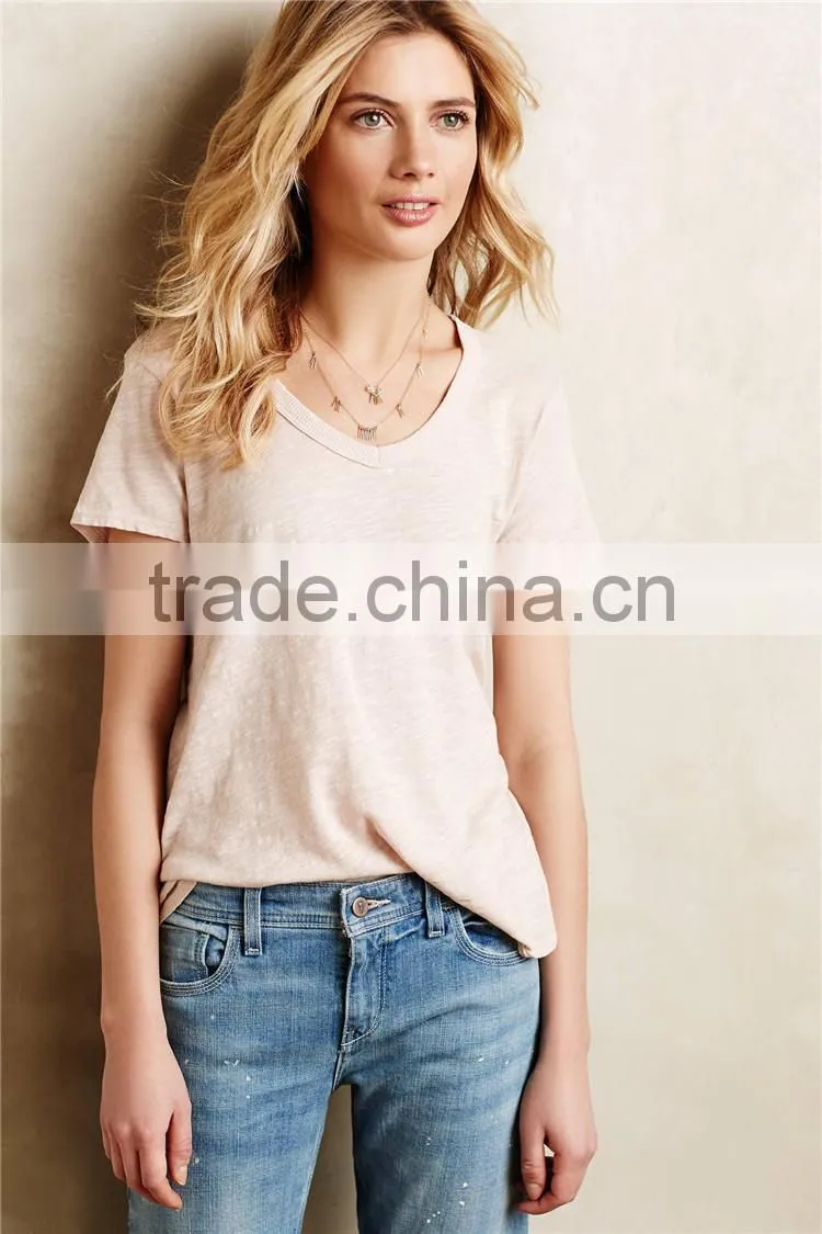 wholesale blank white t shirt below $1,100 polyester v neck t shirt